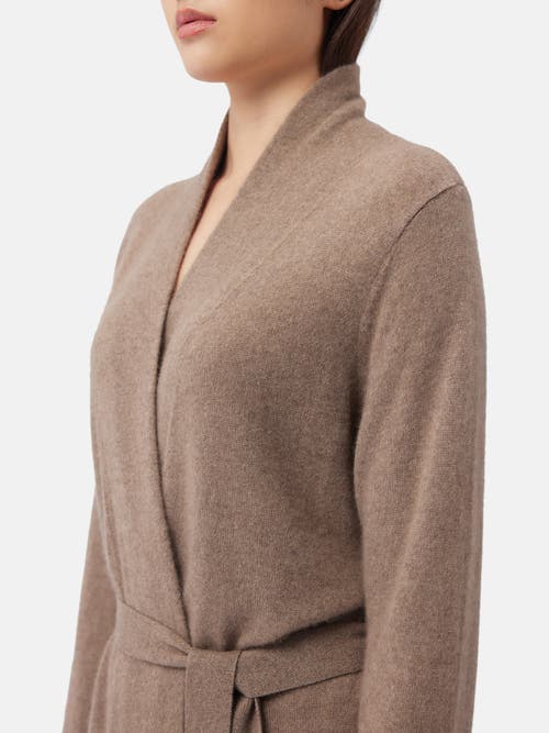 Gobi Cashmere Long Cashmere Robe In Taupe