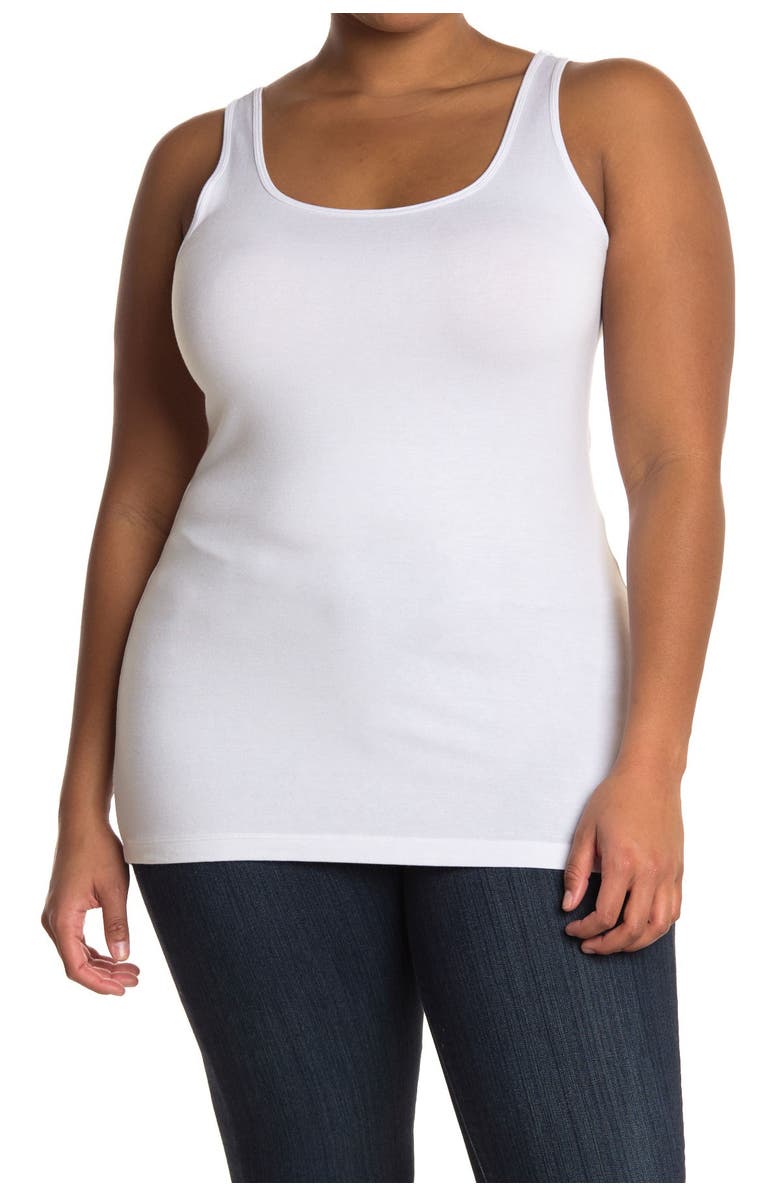 HALOGEN Favorite Scoop Neck Tank, Main, color, WHITE