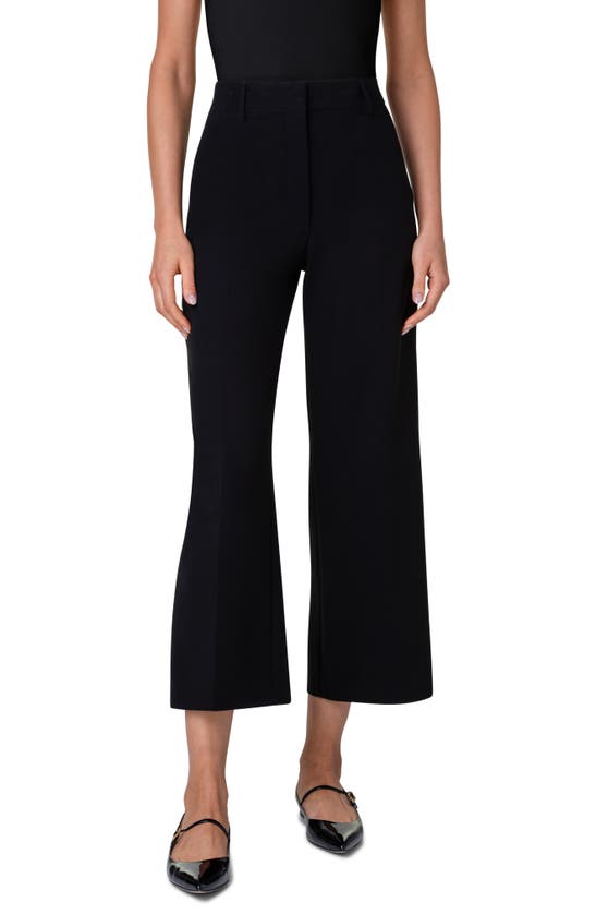 Shop Akris Flora Cotton Twill Crop Pants In Black