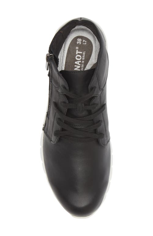 Shop Naot Polaris High Top Sneaker In Jet Black Leather