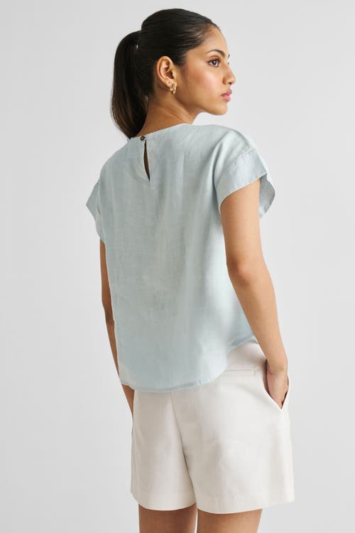 Shop Reistor Cap Sleeved Everyday Top In Summer Blue