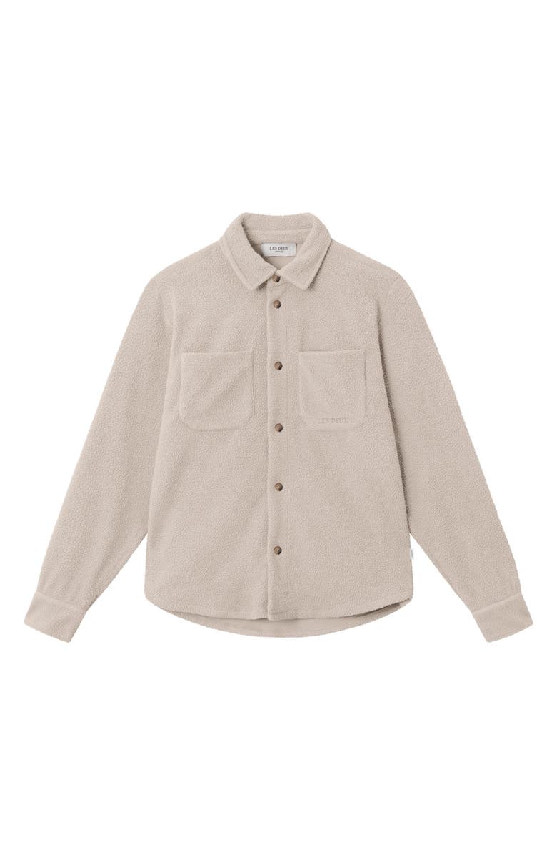 Les Deux Jacob Pile Hybrid Fleece Recycled Polyester Button-Up Shirt ...