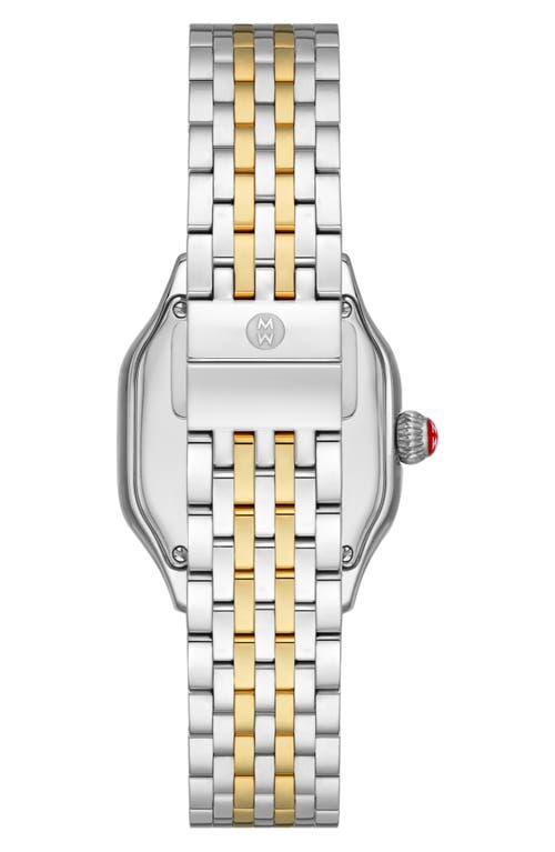 Shop Michele Meggie Diamond Dial Bracelet Watch, 29mm In Two Toned