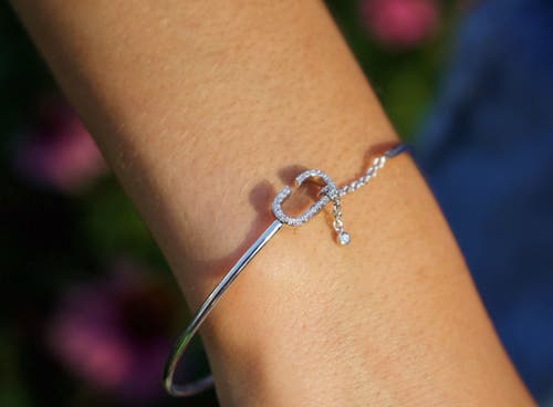 Luvmyjewelry Celia C Adjustable Diamond Cuff In Sterling Silver In Silver