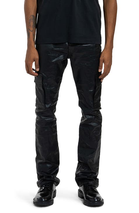 WAX Wide Leg Cargo Jeans - Dark Wash
