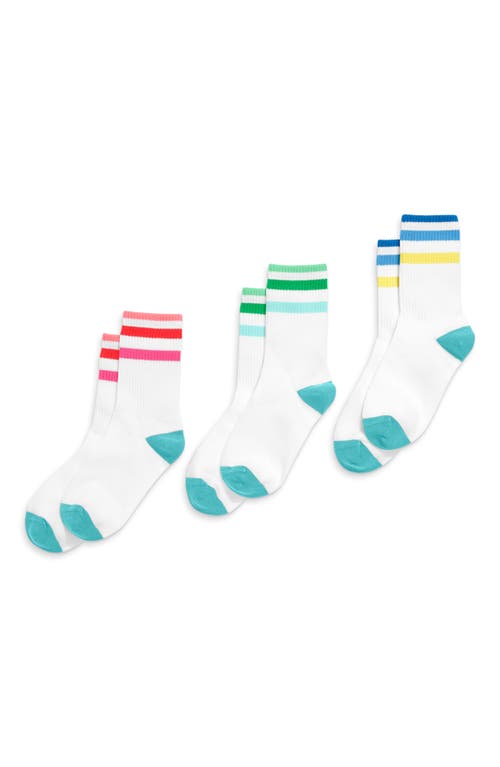 Shop Primary Athletic Sock 3-pack In Tonal Stripe Mix