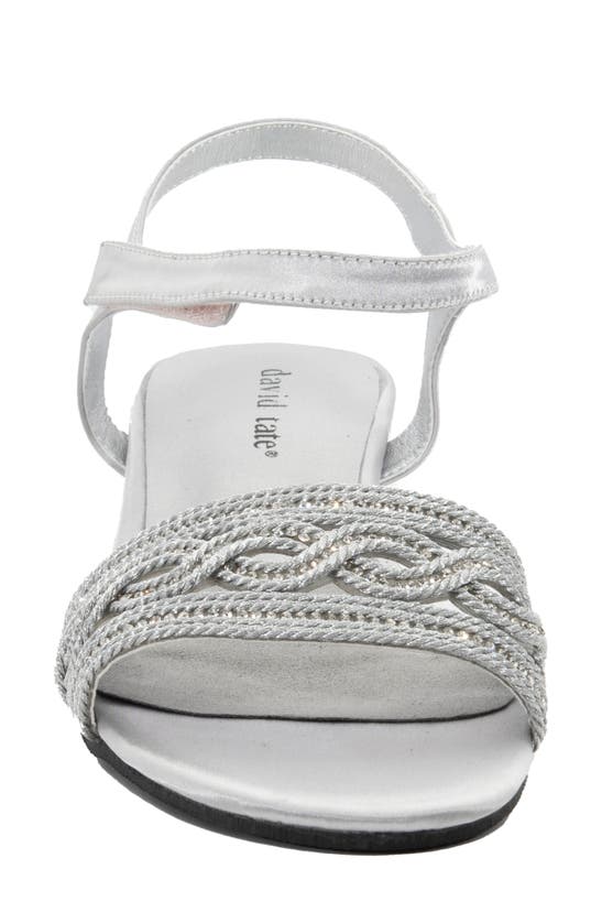 David Tate Indigo Wedge Sandal In Silver