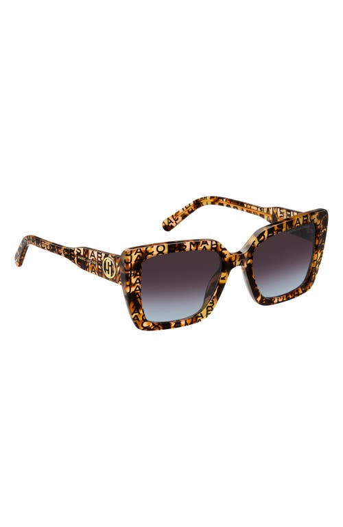 Shop Marc Jacobs 52mm Gradient Square Sunglasses In Pattern Havana/brown Blue