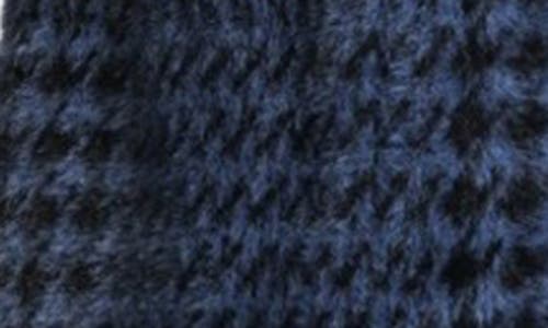 Apny Plush Houndstooth Jacket In Indigo