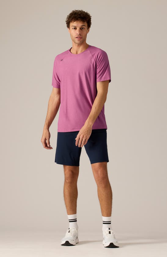 Shop Rhone Reign Athletic Short Sleeve T-shirt In Dried Plum Heather
