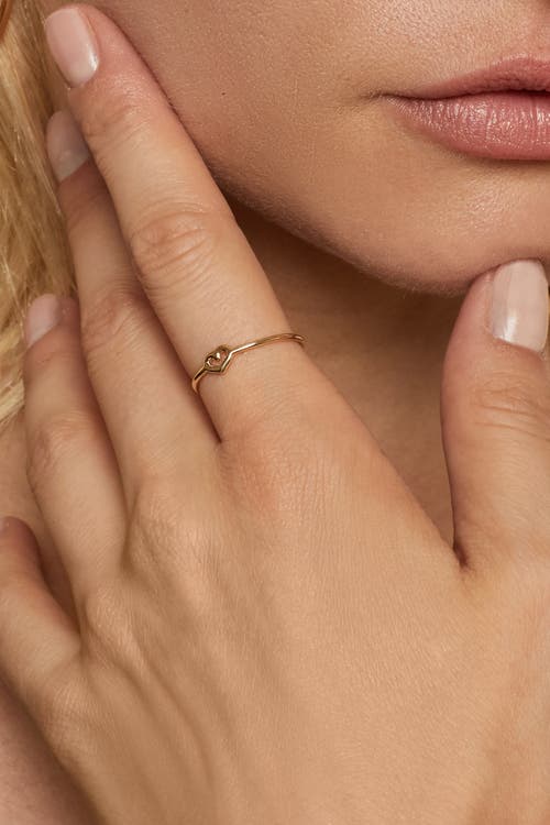 Shop Oradina 14k Yellow Gold Heart Of Gold Ring