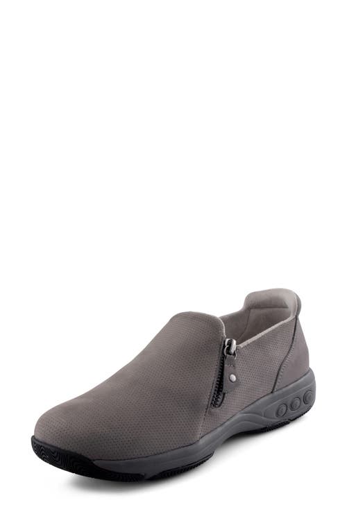 Margot Slip-On Sneaker in Grey Nubuck Leather