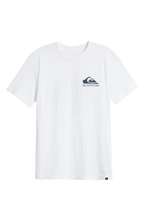 Quiksilver Kids' Gen X Cotton Graphic Logo Tee in White