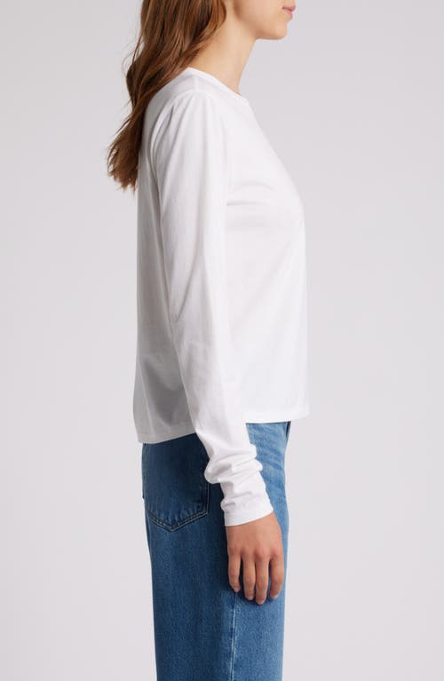 Shop Frame Cotton Crewneck Top In White