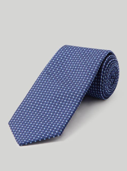 Robert Talbott Robert Micro Neat Necktie In Navy