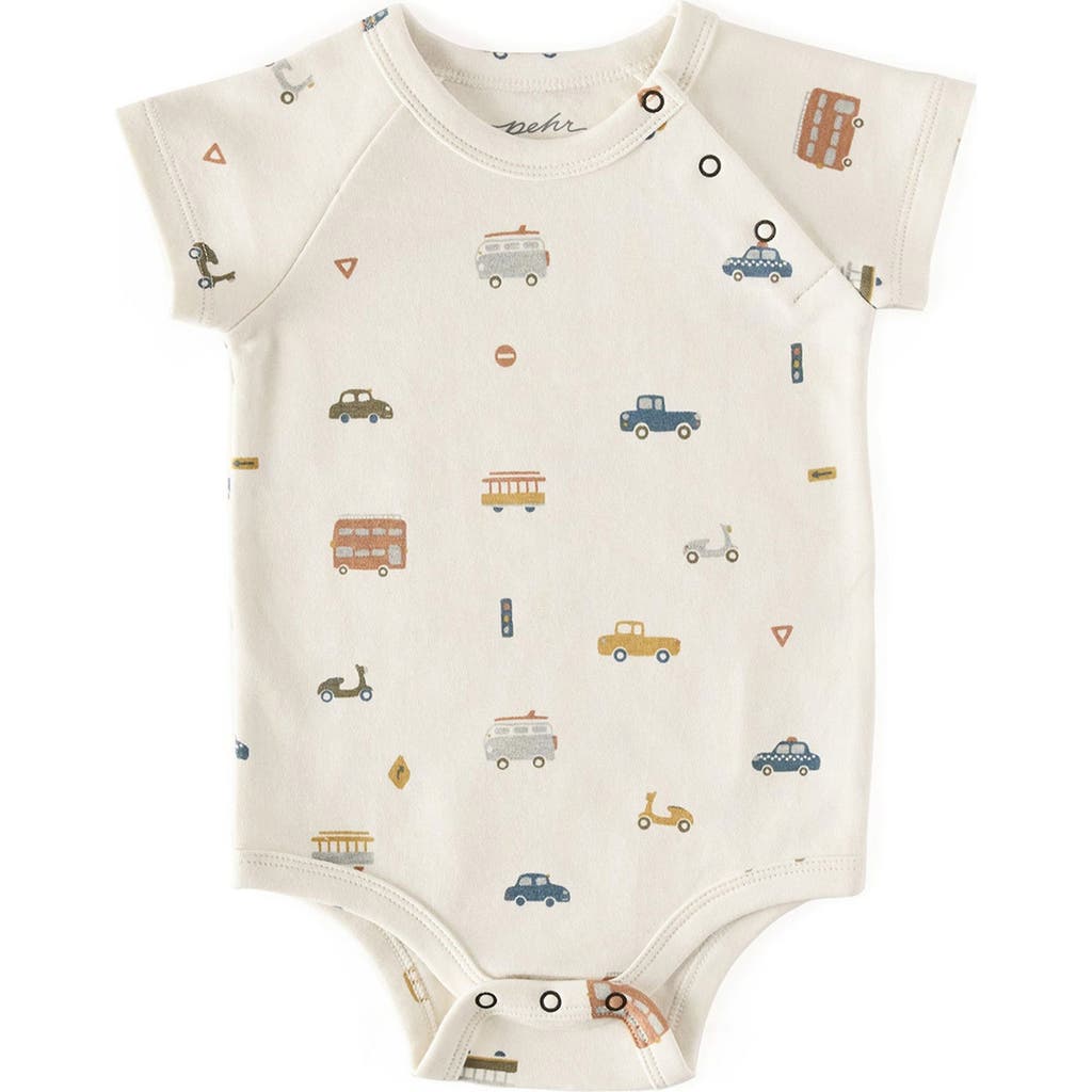 Pehr Rush Hour Organic Cotton Bodysuit In Ivory