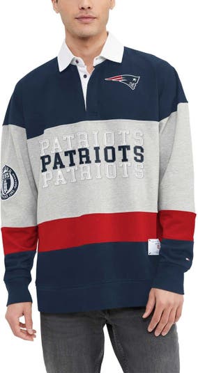 New England Patriots Tommy Hilfiger Quarter-Zip Pullover Hoodie - Navy
