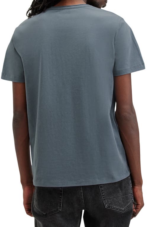 Shop Allsaints Bodega Stretch Jersey T-shirt In Ashy Blue