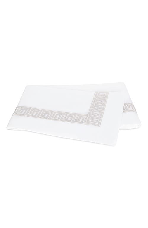 Matouk Ophelia 520 Thread Count Cotton Percale Flat Sheet In Dune