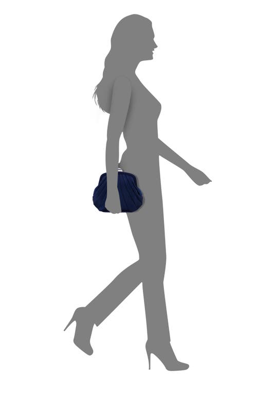 Nina Billow Art Deco Frame Clutch In New Navy