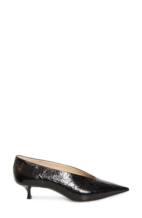 Le Monde Beryl Le Monde Béryl Pointed Toe Pumps With Crocodile Textured Finish In Black