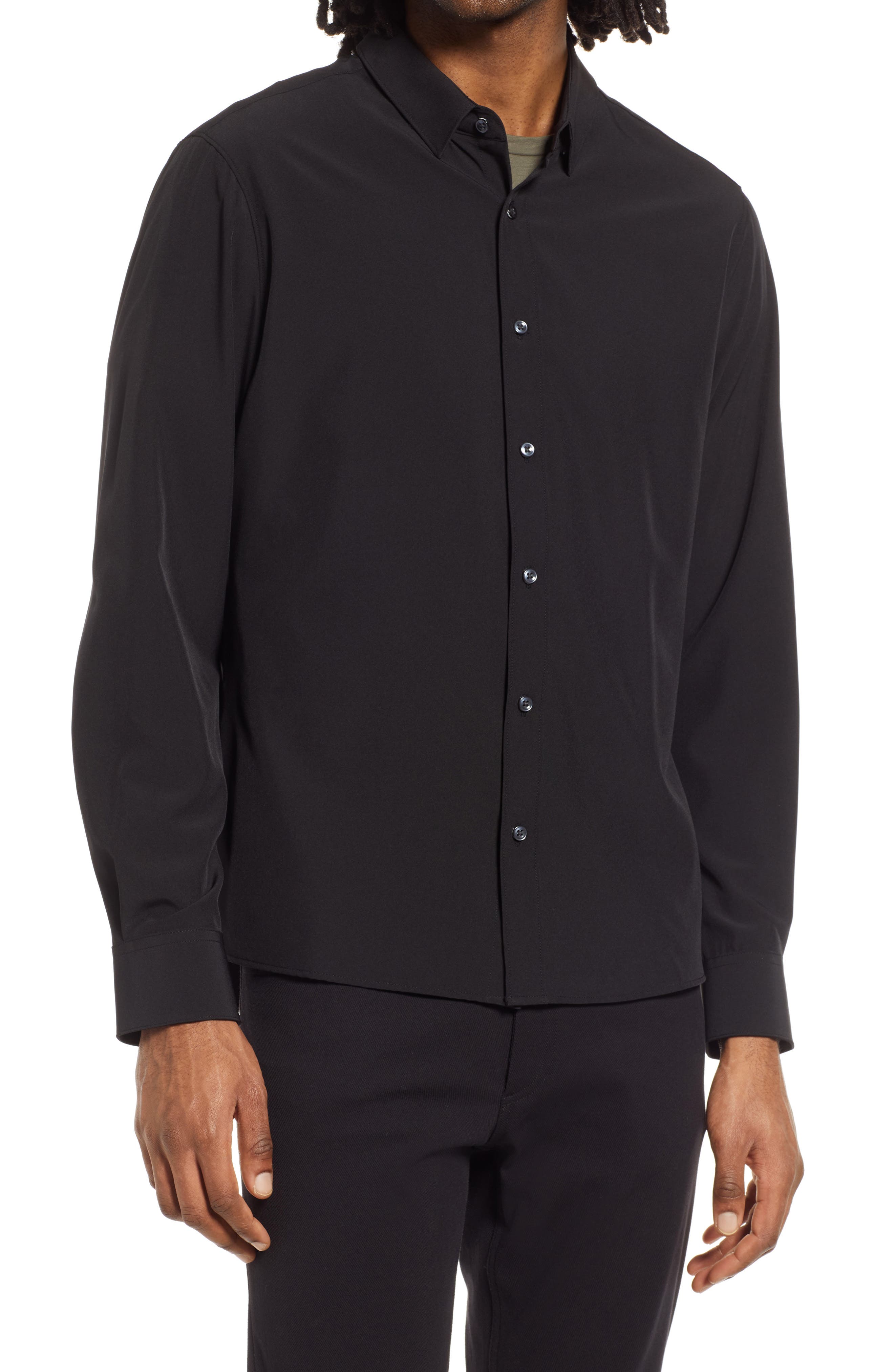 Officina 36 Linen Shirt in Black for Men Mens Clothing Shirts Casual shirts and button-up shirts 