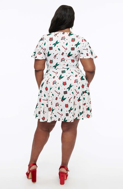 UNIQUE VINTAGE UNIQUE VINTAGE PLUS SIZE 1950S POPPY FLARE DRESS