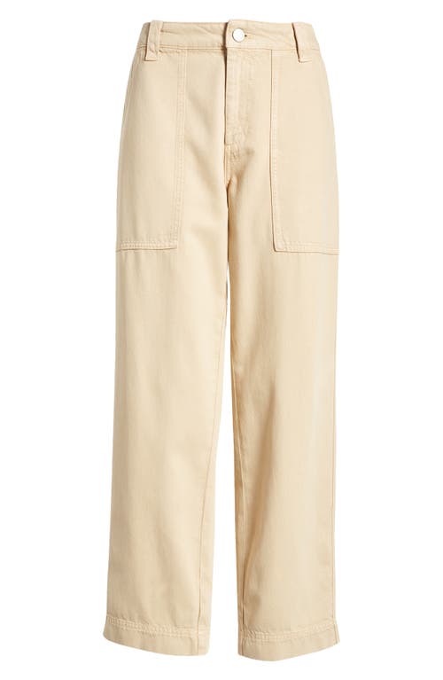 Shop Treasure & Bond Cotton Blend Utility Pants In Tan Travertine