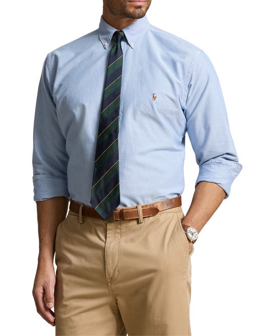 Shop Polo Ralph Lauren Big & Tall Oxford Sport Shirt In Blue
