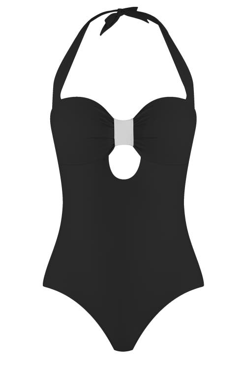 Shop Valimare Sicily Bow-style One-piece Swimsuit In Black