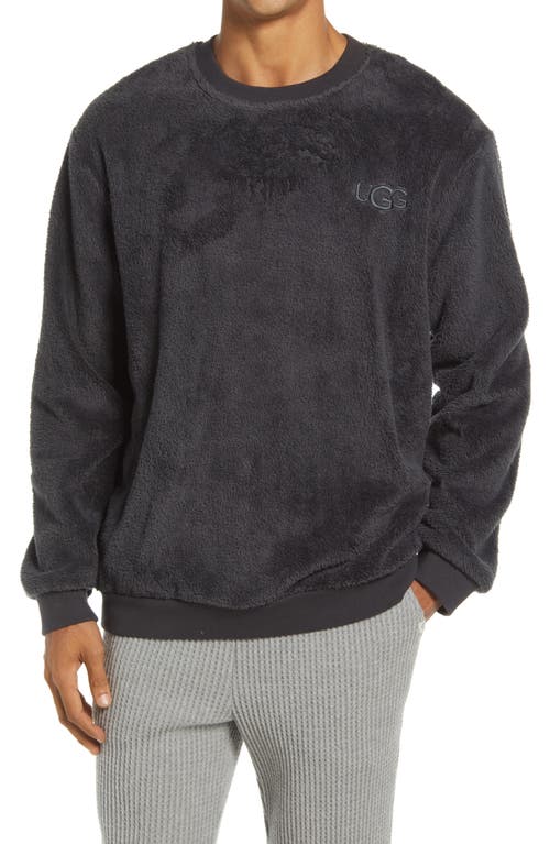 UGG(r) Men's Coby High Pile Fleece Sweatshirt in Ink Black