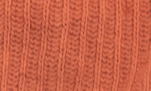 Shop Portolano Rib Knit Cashmere Beanie In Canyon Clay