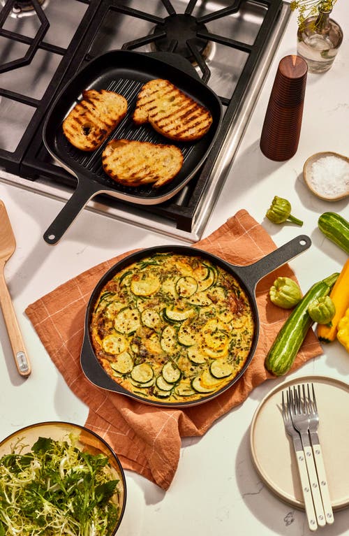 Caraway 10.5-inch Enameled Cast Iron Skillet In Cream