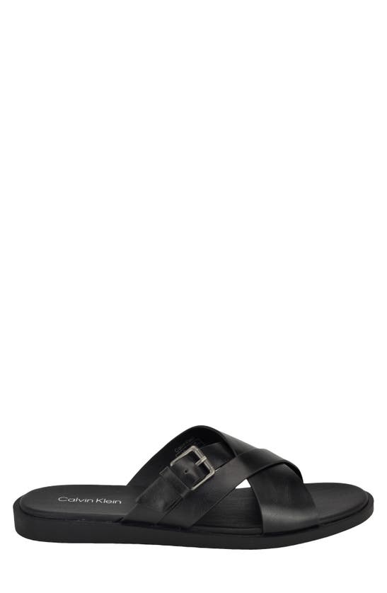 Shop Calvin Klein Elon Slide Sandal In Black