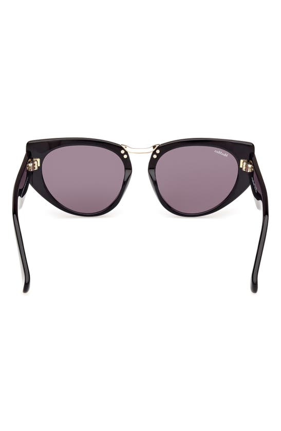 Shop Max Mara Bridge1 54mm Cat Eye Sunglasses In Shiny Black / Smoke