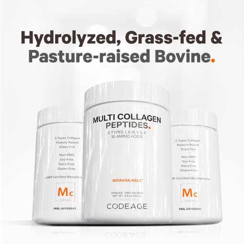 Codeage Multi Collagen Protein Powder, Type I, II, III, V, X, Grass-Fed Hydrolyzed Collagen Peptides, 8.9 oz in White at Nordstrom