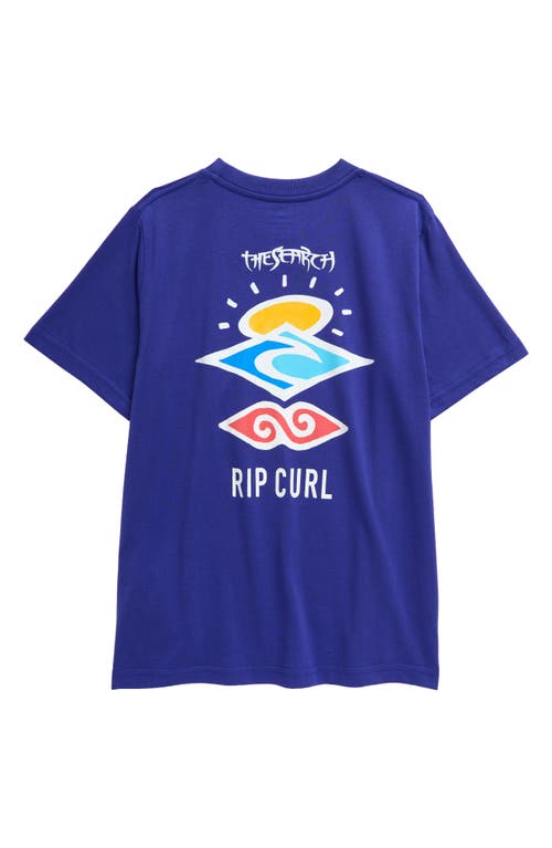 Shop Rip Curl Kids' Search Icon Graphic T-shirt In Wild Berry