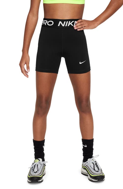 Nike Kids' Pro Training Bike Shorts In Black/white