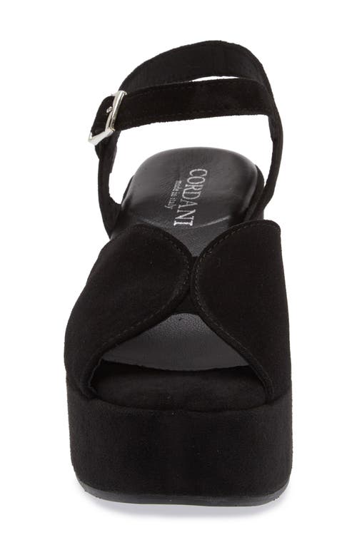 Shop Cordani Jenna Platform Wedge Sandal In Crosta Nero