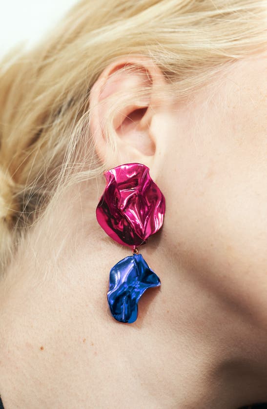 STERLING KING STERLING KING FLASHBACK FOLD DROP EARRINGS