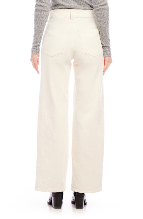 Shop Karen Kane Wide Leg Jeans In Natural