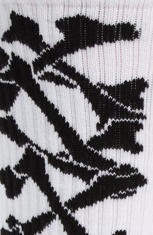 Amiri White & Black Bones Stacked Socks In White/black