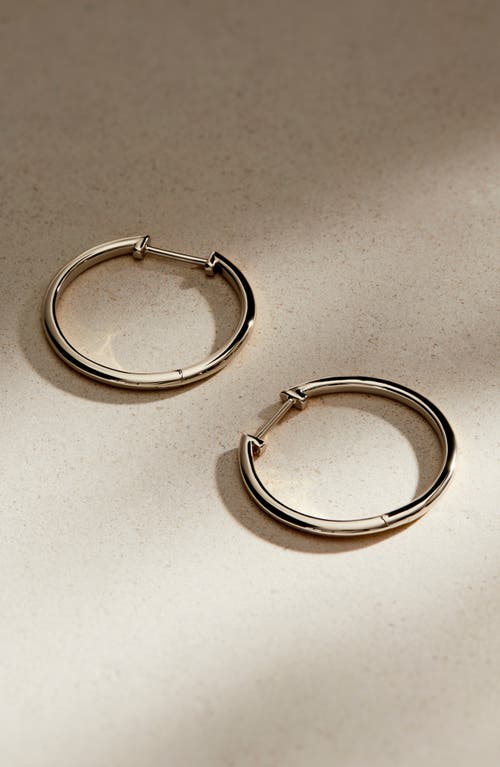 Ana Luisa Medium Slim Endless Hoops In Silver