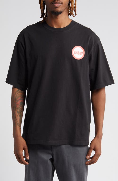 No Sitting Cotton Graphic T-Shirt in Black