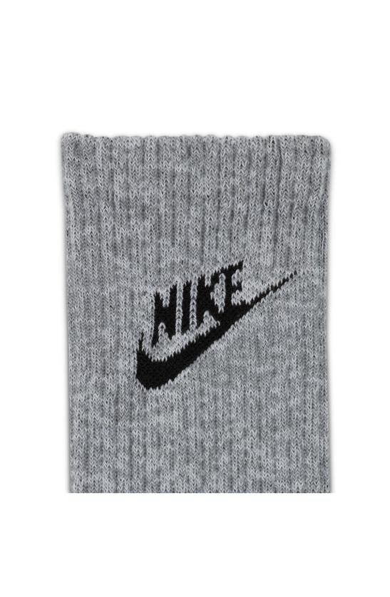 Shop Nike Kids' Dri-fit Everyday Plus Crew Socks In Particle Grey/ Black