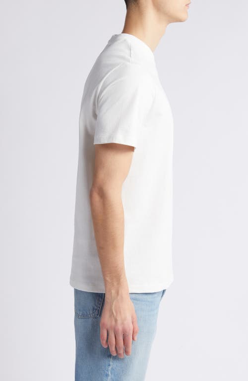 Shop Apc A.p.c. Embroidered Logo Cotton T-shirt In Blanc/dark Navy