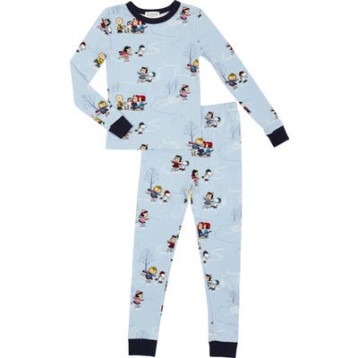 Bedhead Pajamas Peanuts On Ice Fitted Two-Piece Pajamas