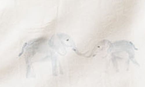 Pehr Follow Me Elephant Organic Cotton Hooded Towel In Grey