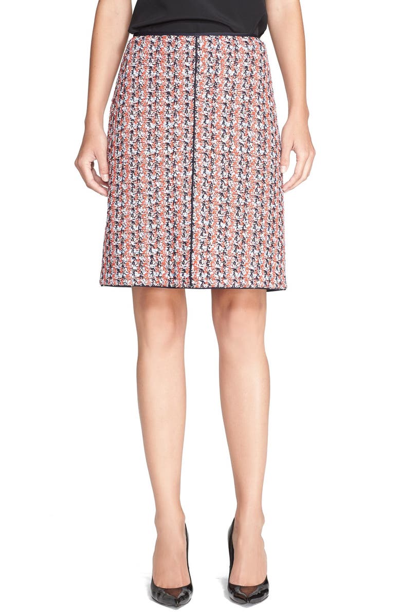St. John Collection Silk Piping Tweed Knit Skirt | Nordstrom
