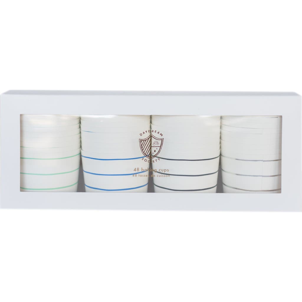 Daydream Society Frenchie Stripes Baking Cups In Cool Palette